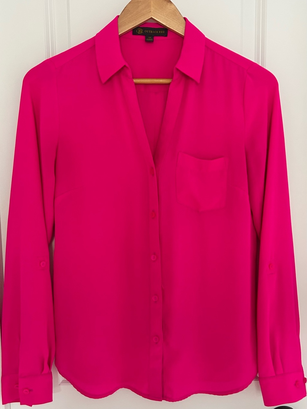 Banana Republic Outback Red Fuchsia Button-Down Shirt